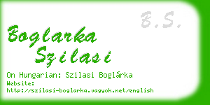 boglarka szilasi business card